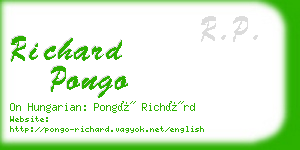 richard pongo business card